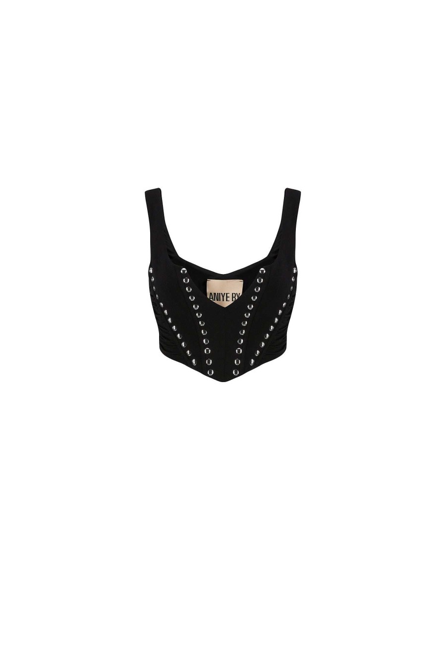 Winter 23 ANIYE BY Top/T-Shirt | Bustier Stud Black